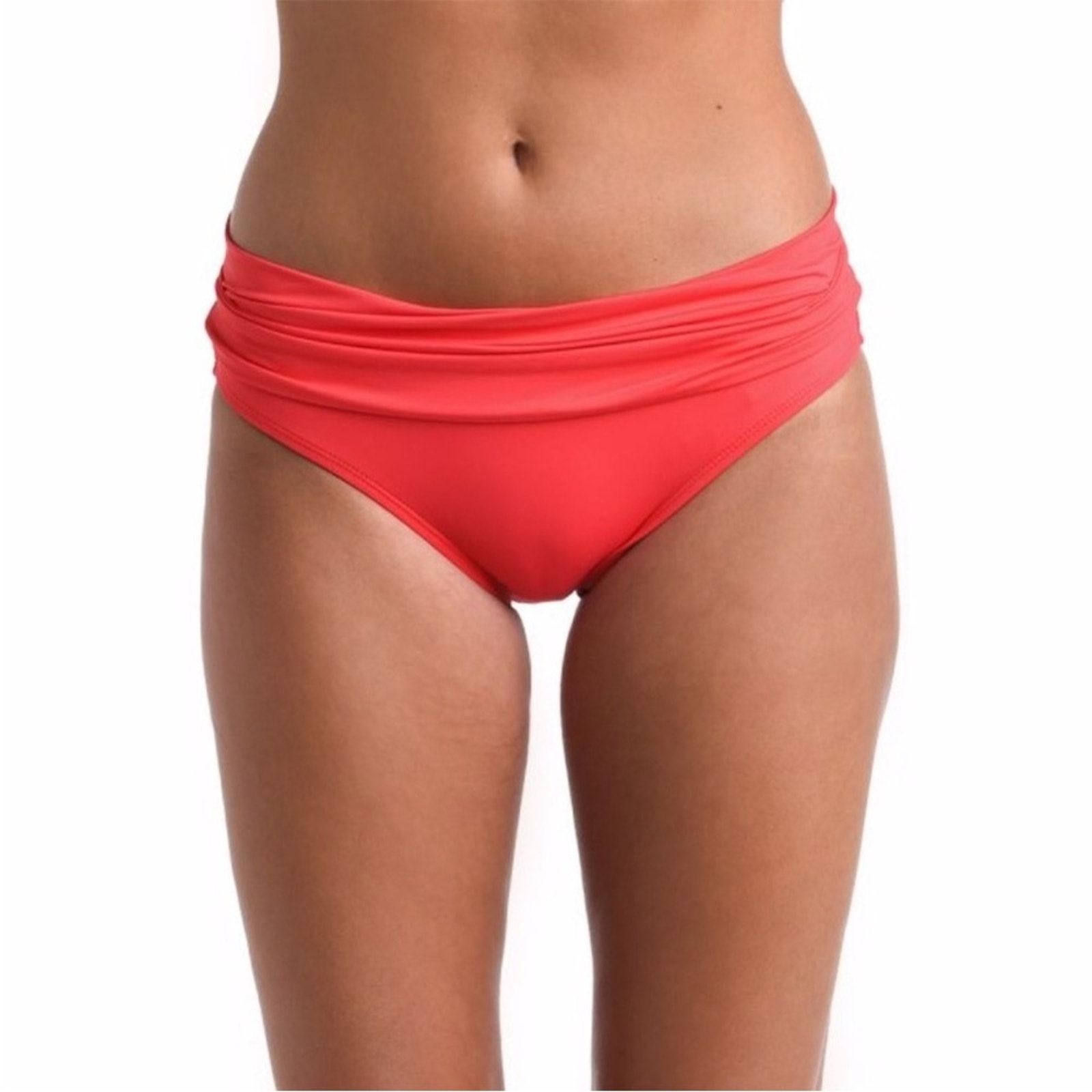 La Blanca Shirred Band Hipster Island Goddess Swim Bottoms Guava - 16